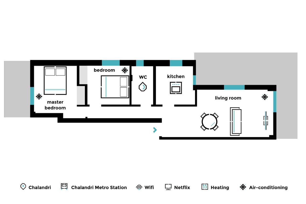 אתונה Pleasant 2Br Apartment Near Helexpo By Upstreet מראה חיצוני תמונה
